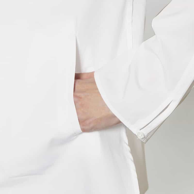 ROBERT FRIEDMAN ROBERT FRIEDMAN ＜ロベルト フリッドマン＞ ロングスリーブ スタンドカラーシャツ WHITE