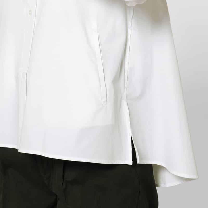 ROBERT FRIEDMAN ROBERT FRIEDMAN ＜ロベルト フリッドマン＞ ロングスリーブ スタンドカラーシャツ WHITE