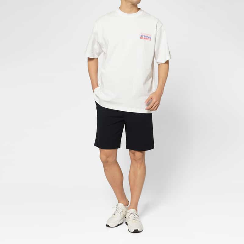 BARNEYS NEW YORK "BARNEYS" ＜チャンピオン＞ ロゴ入りカットソー WHITE