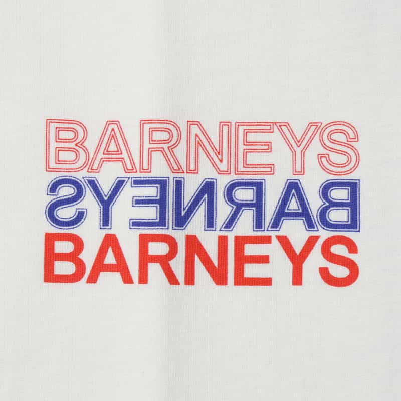 BARNEYS NEW YORK "BARNEYS" ＜チャンピオン＞ ロゴ入りカットソー WHITE