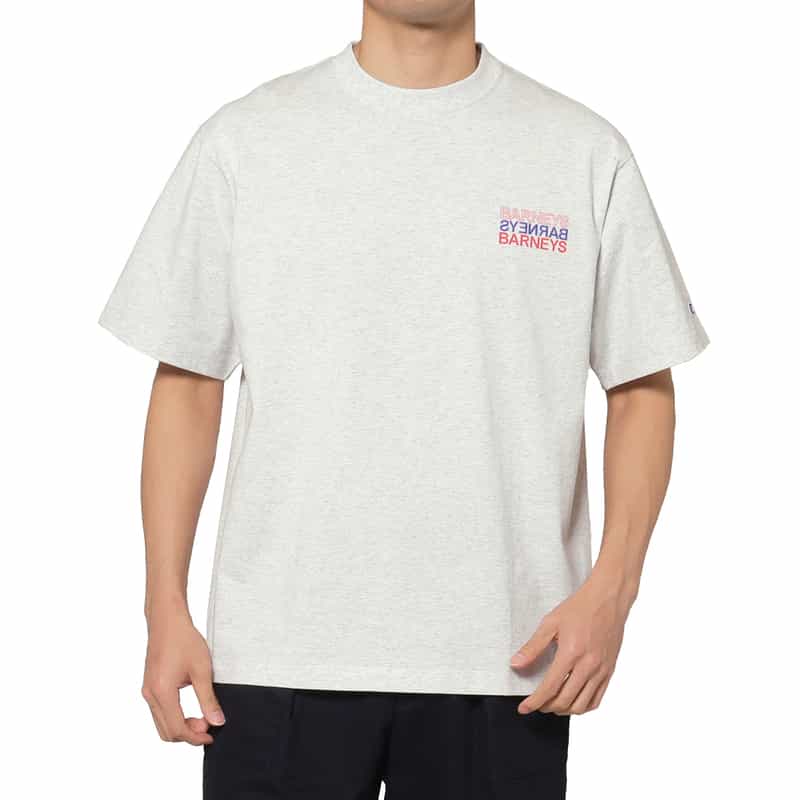 BARNEYS NEW YORK "BARNEYS" ＜チャンピオン＞ ロゴ入りカットソー GRAY