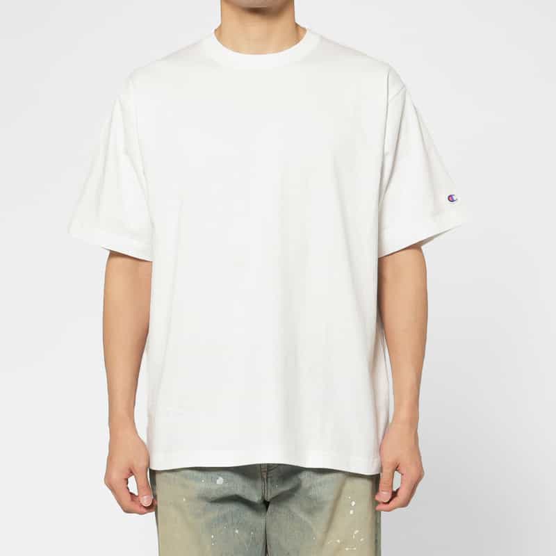BARNEYS NEW YORK "BARNEYS" ＜チャンピオン＞ ロゴ入りカットソー WHITE