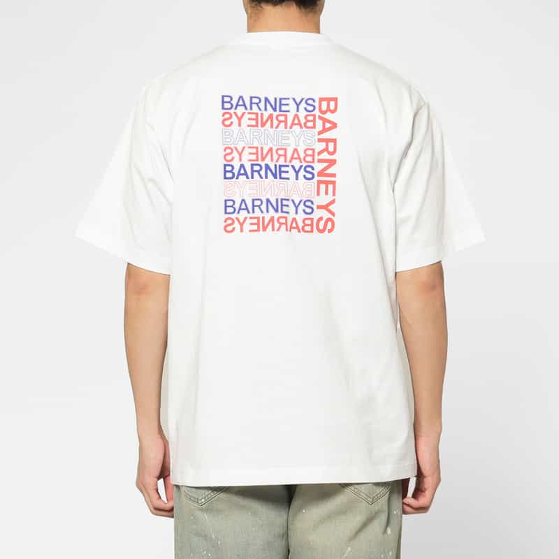 BARNEYS NEW YORK "BARNEYS" ＜チャンピオン＞ ロゴ入りカットソー WHITE
