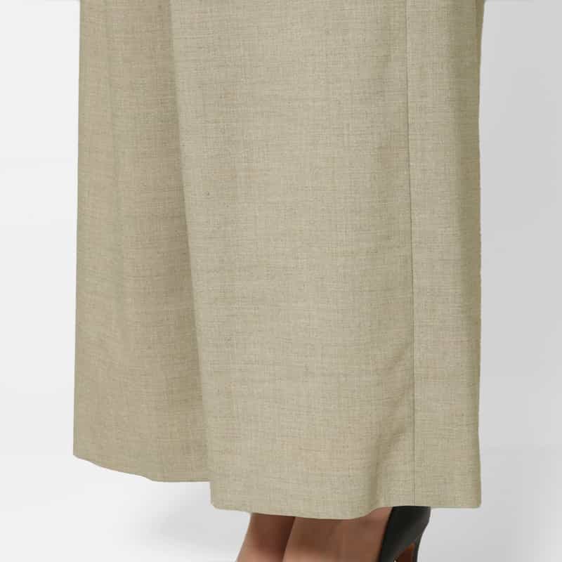 BARNEYS NEW YORK ウォッシャブル リネンライク ドローストリングワイドパンツ BEIGE