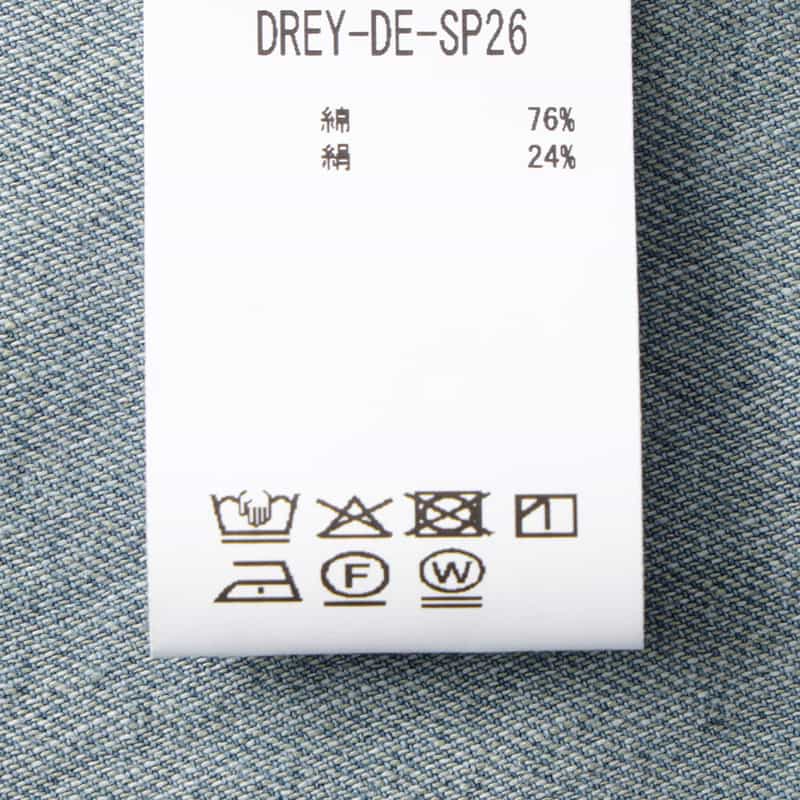 BASERANGE BASERANGE ＜ベースレンジ＞ デニム ワンショルダードレス LIGHT BLUE