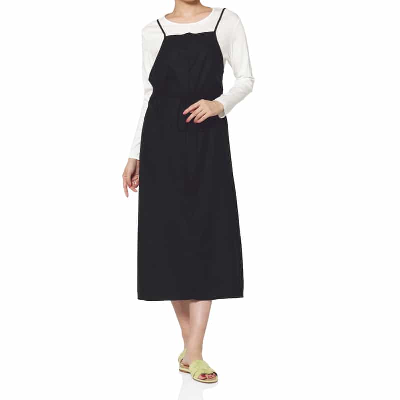BASERANGE BASERANGE ＜ベースレンジ＞ エプロンドレス BLACK