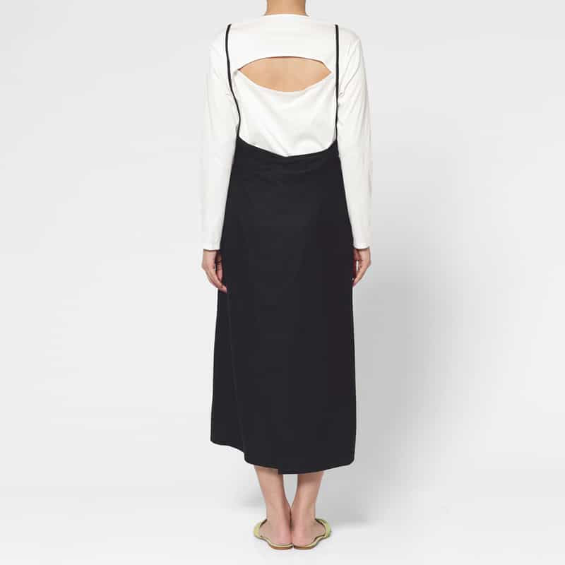 BASERANGE BASERANGE ＜ベースレンジ＞ エプロンドレス BLACK