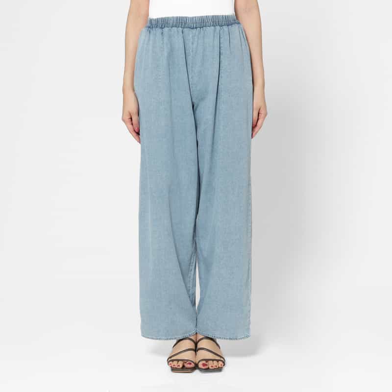 BASERANGE BASERANGE ＜ベースレンジ＞ デニム イージーパンツ LIGHT BLUE