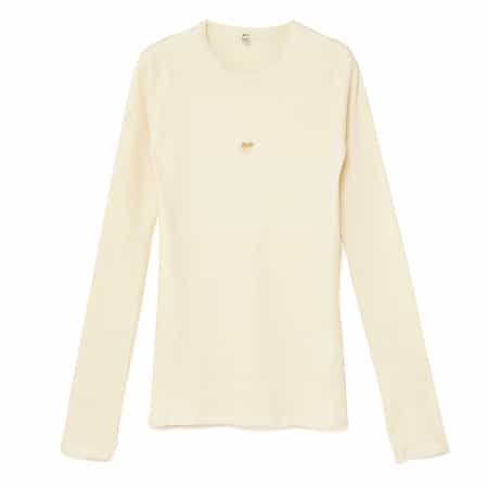 BASERANGE ＜ベースレンジ＞ ハート型カットアウト リブカットソー