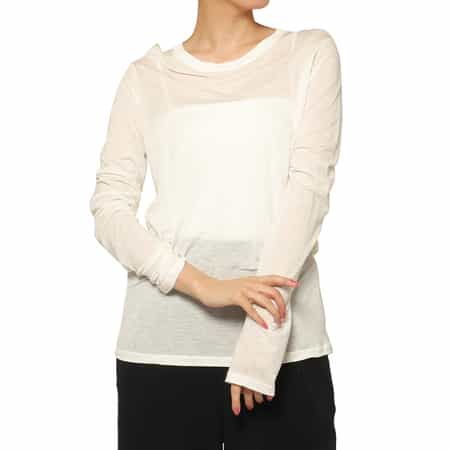 BASERANGE ＜ベースレンジ＞ シアー素材カットソー