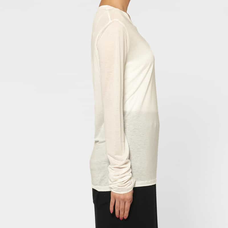 BASERANGE BASERANGE ＜ベースレンジ＞ シアー素材カットソー WHITE