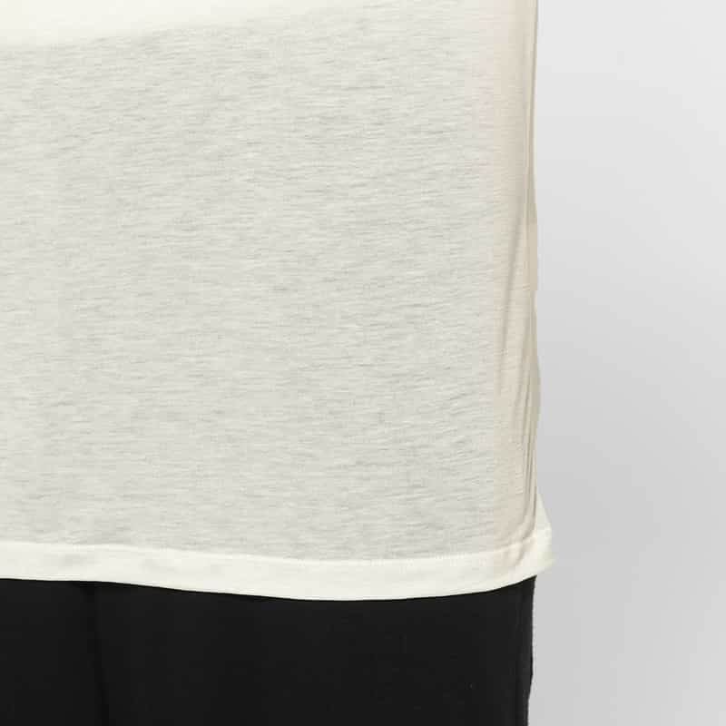 BASERANGE BASERANGE ＜ベースレンジ＞ シアー素材カットソー WHITE