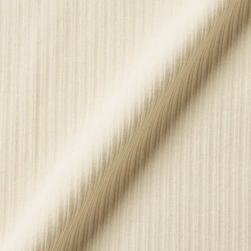 BASERANGE BASERANGE ＜ベースレンジ＞ シアー素材ショートスリーブリブカットソー WHITE