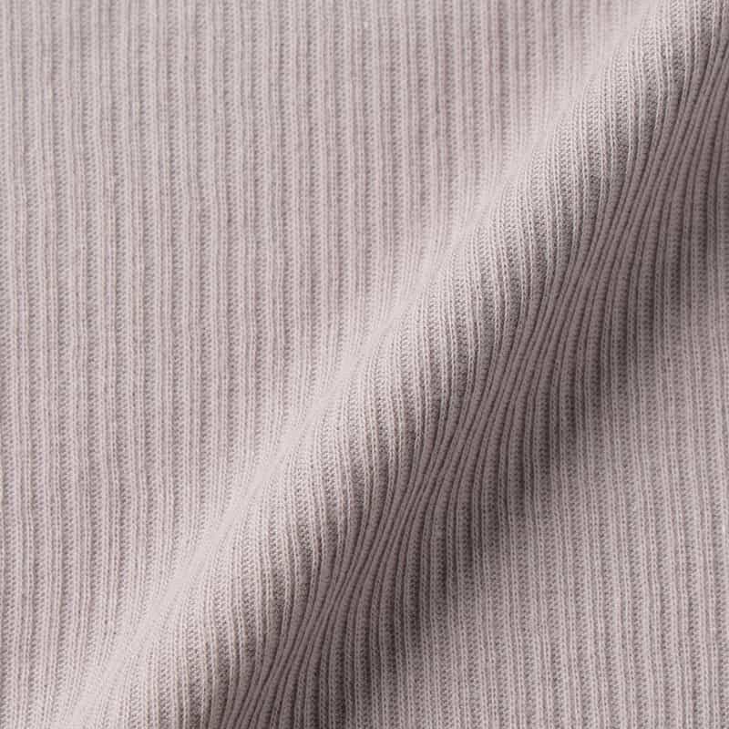 BASERANGE BASERANGE ＜ベースレンジ＞ シアー素材ロングスリーブリブカットソー LIGHT PURPLE