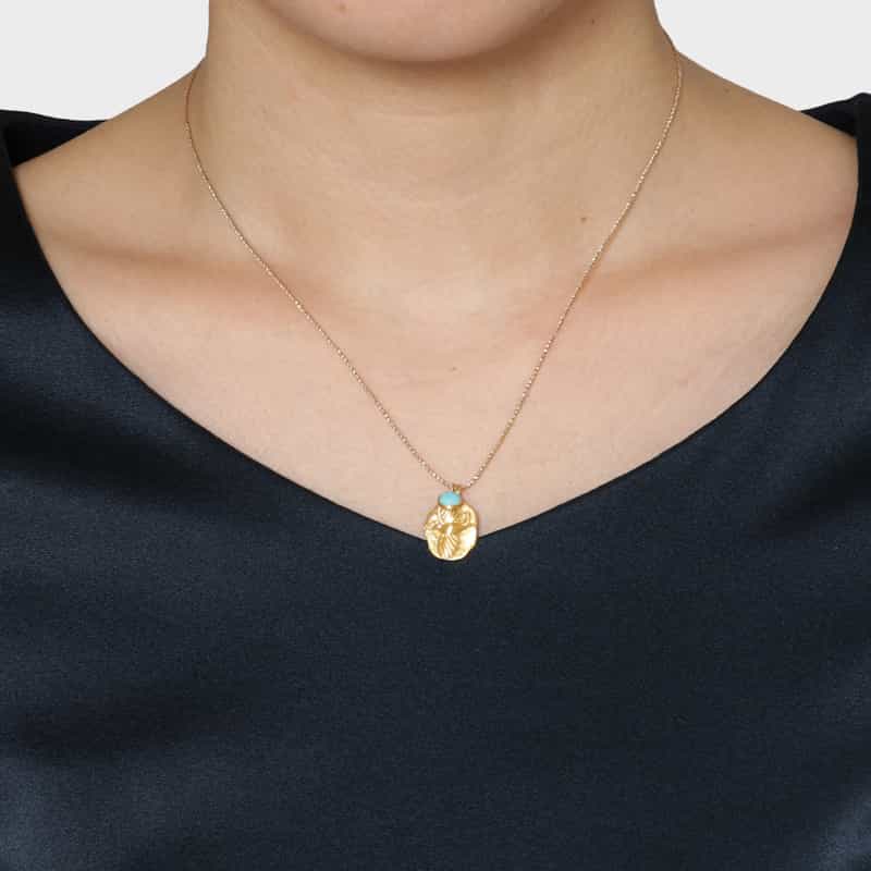 LA SOEUR LA SOEUR ＜ラ スール＞ コインネックレス（バード／ターコイズ） GOLD