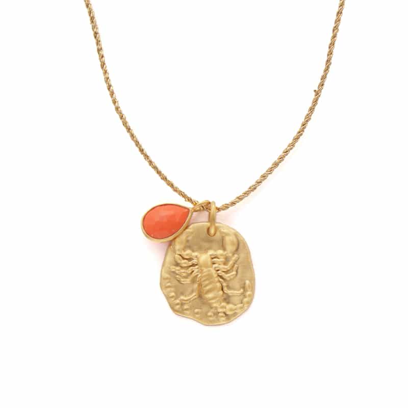 LA SOEUR LA SOEUR ＜ラ スール＞ コインネックレス（スコーピオン／コーラル） GOLD