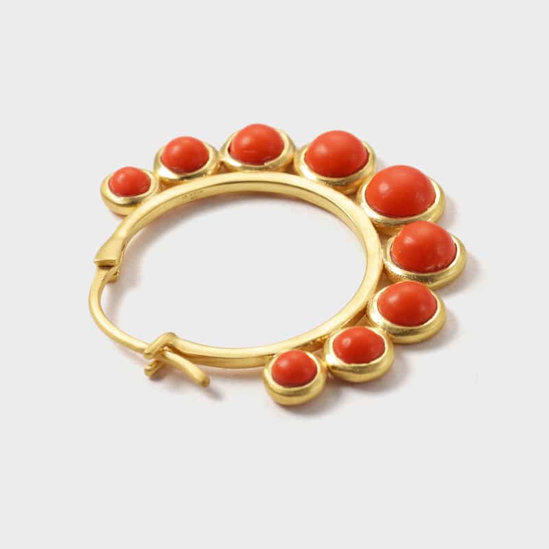 LA SOEUR LA SOEUR ＜ラ スール＞ ピアス（オレンジコーラル） GOLD