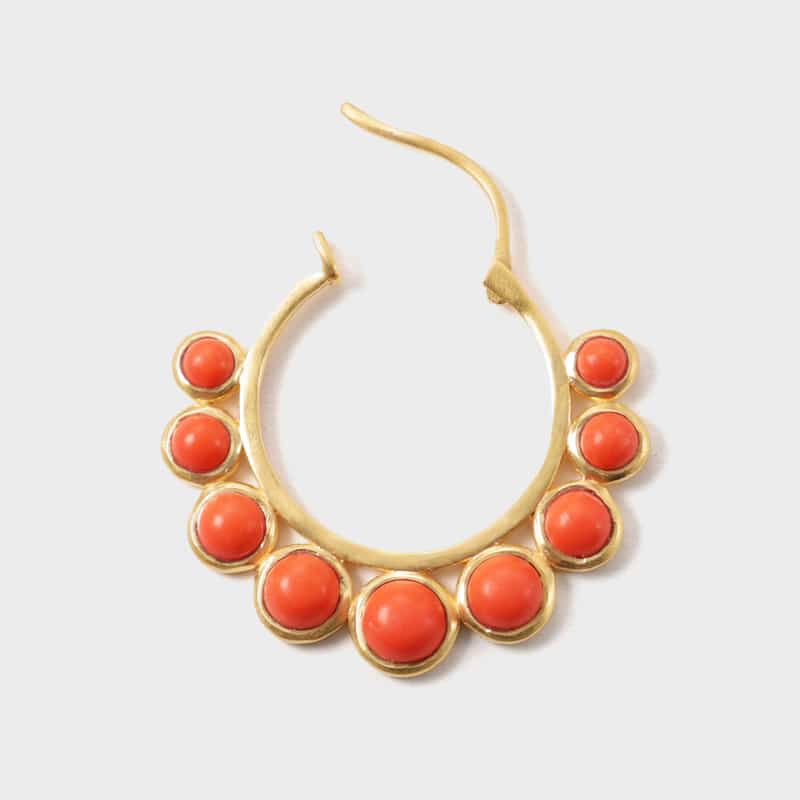 LA SOEUR LA SOEUR ＜ラ スール＞ ピアス（オレンジコーラル） GOLD