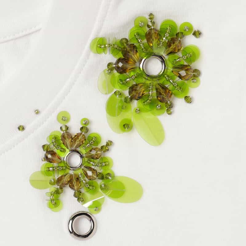 SHUSHU/TONG SHUSHU/TONG ＜シュシュ/トン＞ ハトメデザインエンブロイダリーカットソー GREEN