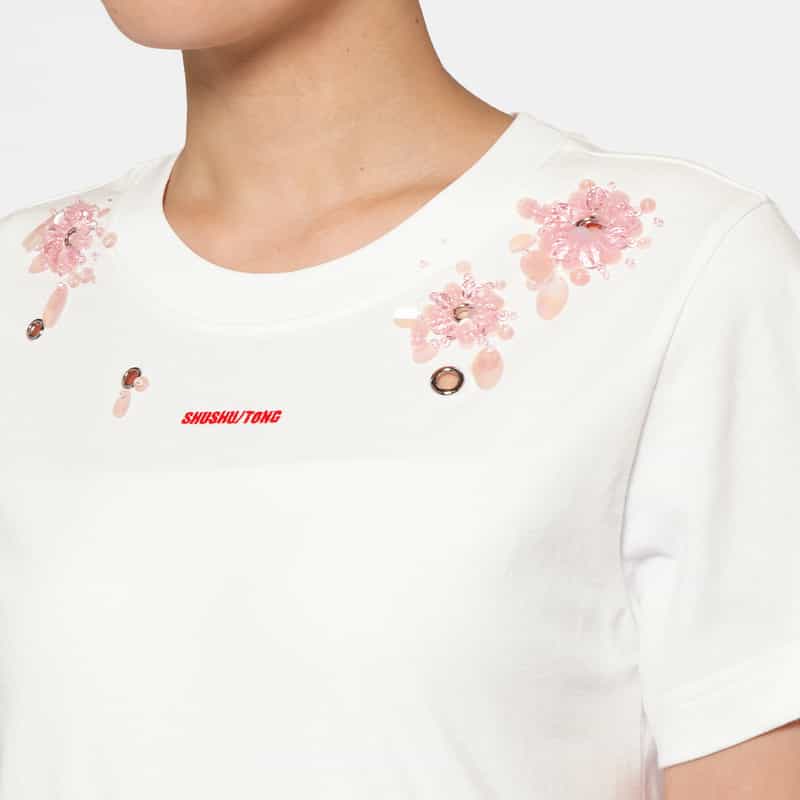 SHUSHU/TONG SHUSHU/TONG ＜シュシュ/トン＞ ハトメデザインエンブロイダリーカットソー PINK