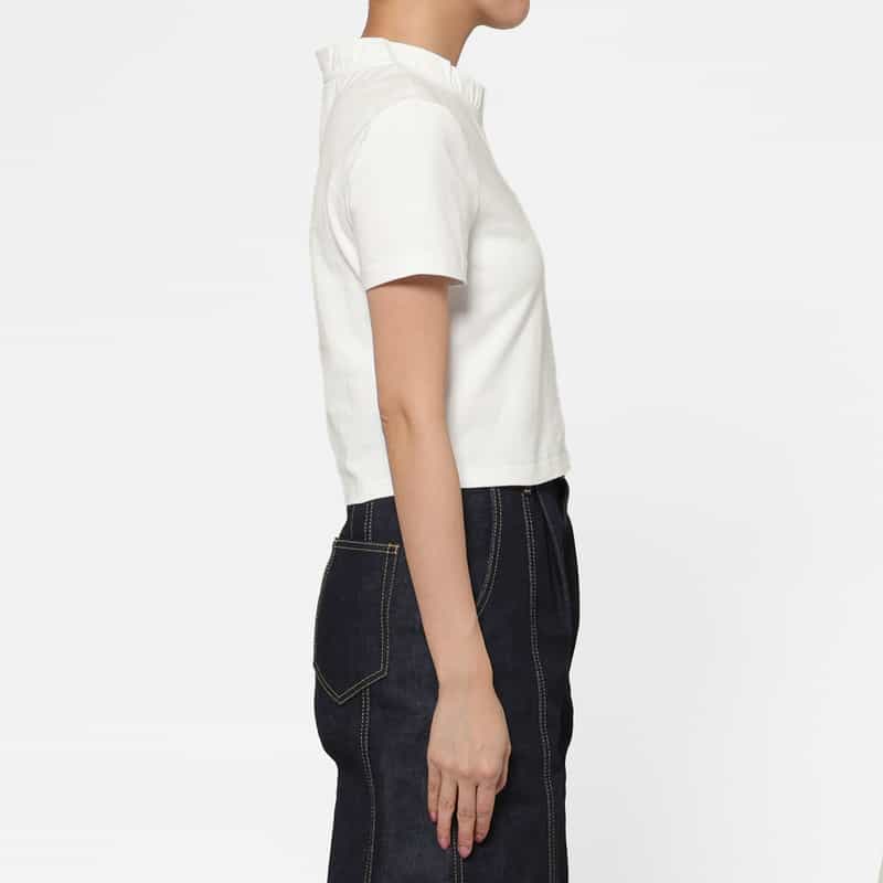 SHUSHU/TONG SHUSHU/TONG ＜シュシュ/トン＞ フリルネックカットソー WHITE