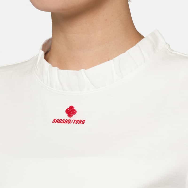 SHUSHU/TONG SHUSHU/TONG ＜シュシュ/トン＞ フリルネックカットソー WHITE