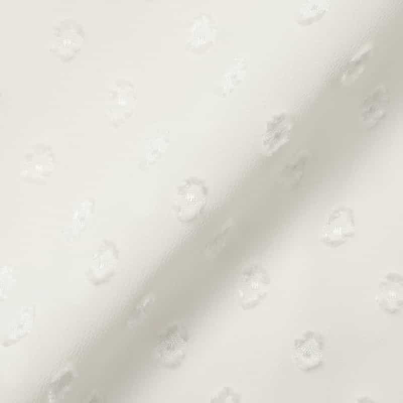 BARNEYS NEW YORK ウォッシャブル ドット柄ジャカードシアーブラウス WHITE