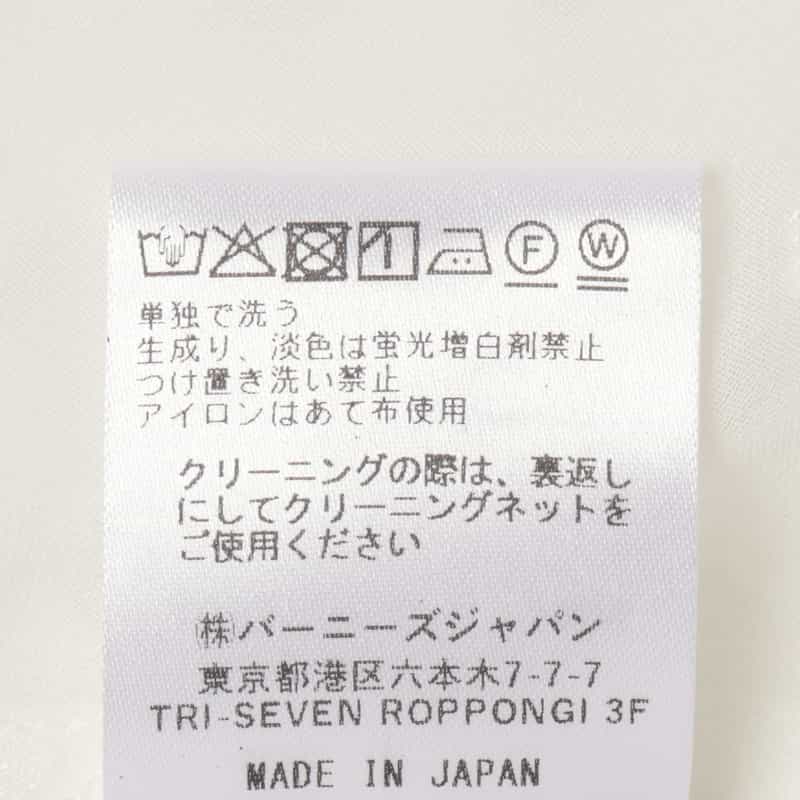 BARNEYS NEW YORK ウォッシャブル ドット柄ジャカードシアーブラウス WHITE