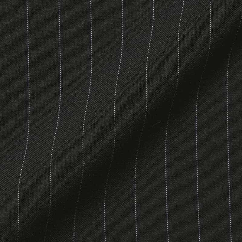 BARNEYS NEW YORK セットアップ ウォッシャブル ストライプ柄ブレアブラウス BLACK