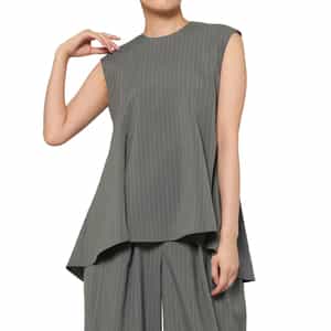 セットアップ ウォッシャブル ストライプ柄ブレアブラウス