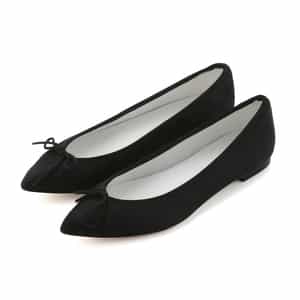 ハラコ素材 ポインテッドトゥバレエシューズ