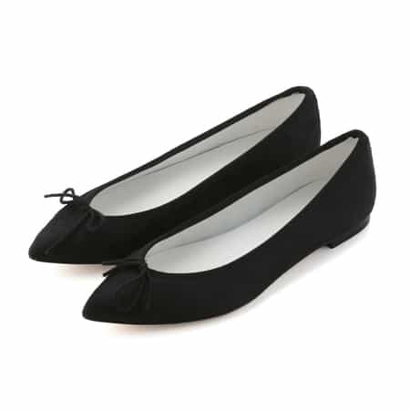 ハラコ素材 ポインテッドトゥバレエシューズ