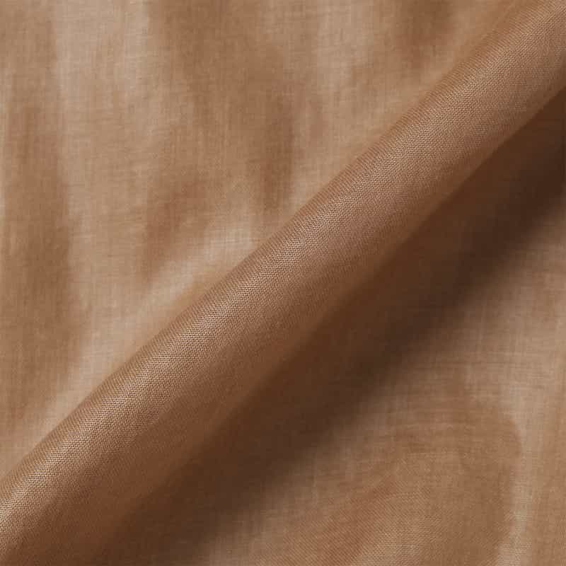 BARNEYS NEW YORK ウォッシャブル オーガンジー素材ジップアップブルゾン BROWN