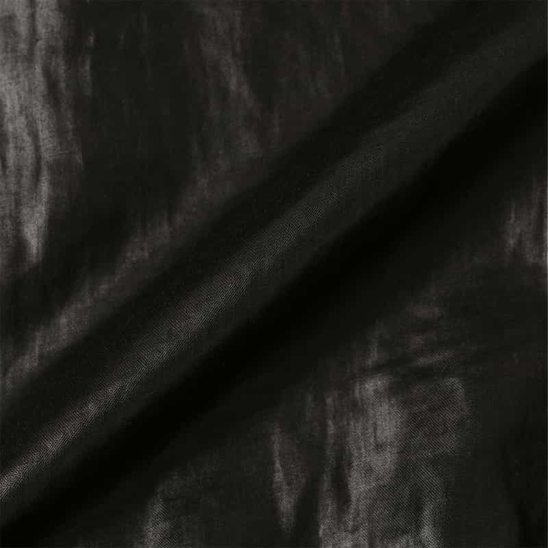 BARNEYS NEW YORK ウォッシャブル オーガンジー素材ジップアップブルゾン BLACK