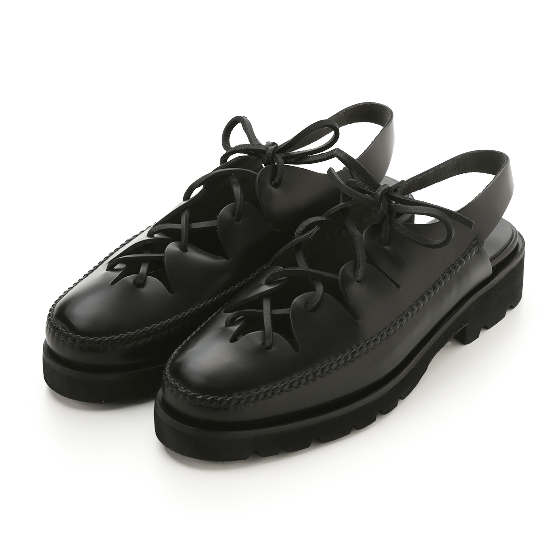 HEREU ＜ヘリュー＞ レースアップ バックスリングローファー