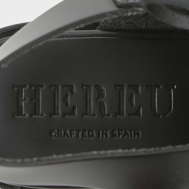 HEREU HEREU ＜ヘリュー＞ レースアップ バックスリングローファー BLACK