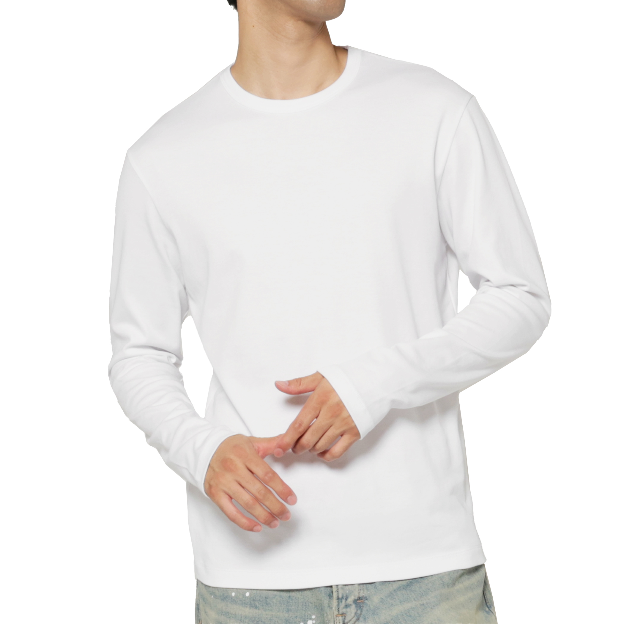 ロングスリーブコットンTシャツ（レギュラーフィット）
