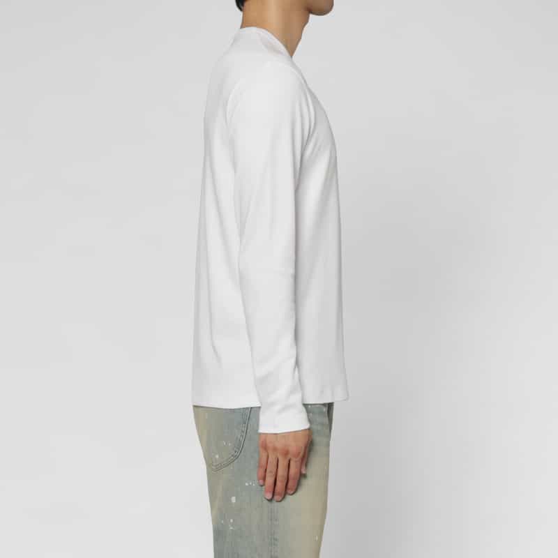 BARNEYS NEW YORK ロングスリーブコットンTシャツ（レギュラーフィット） WHITE