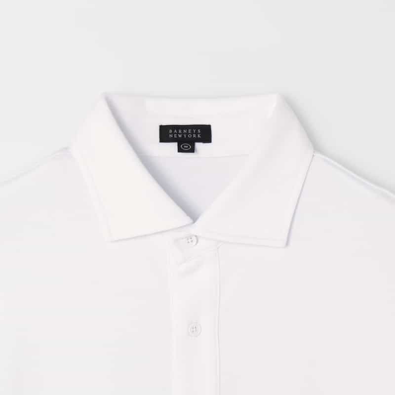 BARNEYS NEW YORK コットンポロシャツ（レギュラーフィット） WHITE
