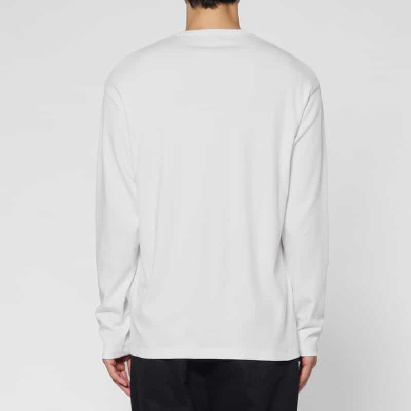BARNEYS NEW YORK ロングスリーブコットンTシャツ（ワイドフィット） WHITE