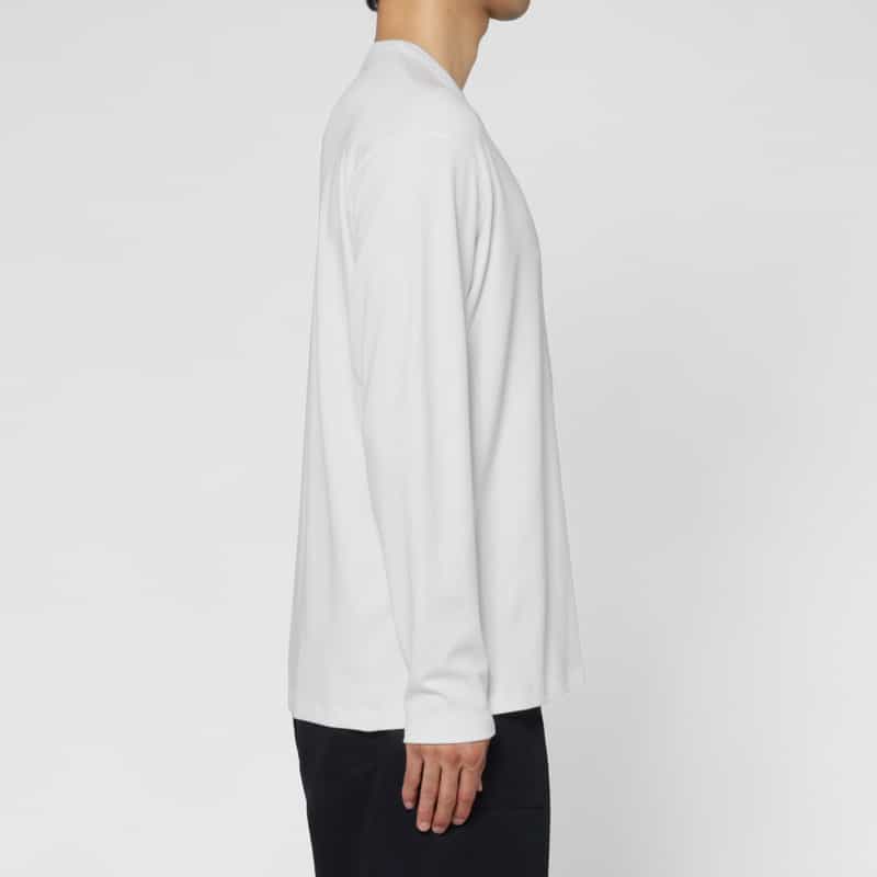BARNEYS NEW YORK ロングスリーブコットンTシャツ（ワイドフィット） WHITE