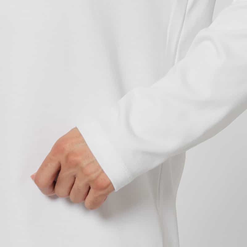 BARNEYS NEW YORK ロングスリーブコットンTシャツ（ワイドフィット） WHITE