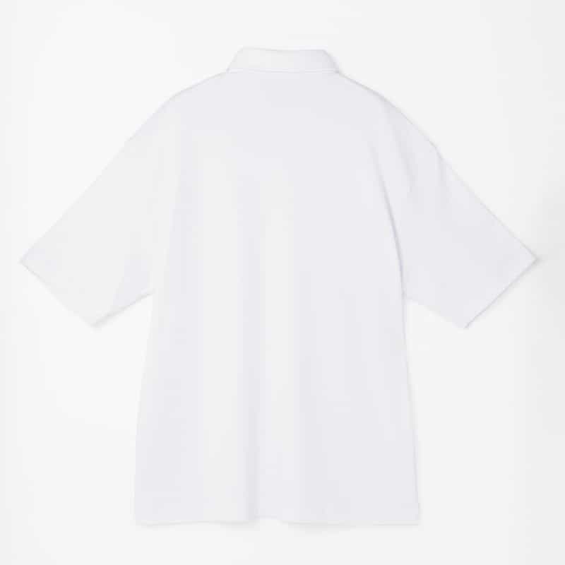 BARNEYS NEW YORK コットンポロシャツ（ワイドフィット） WHITE