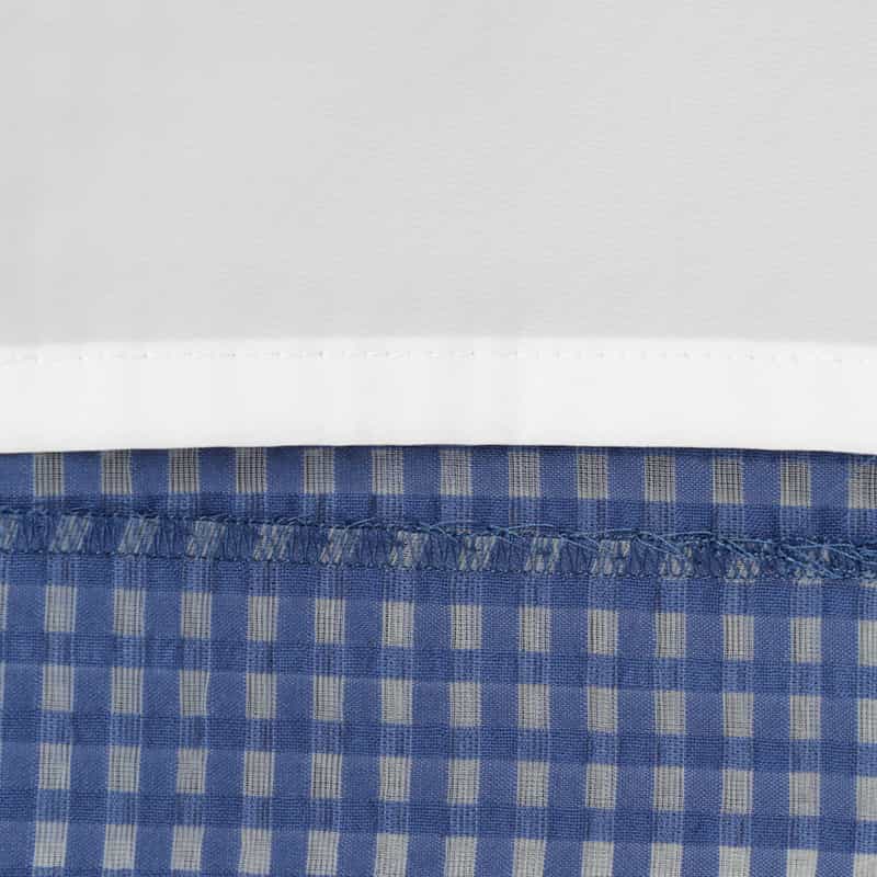 BARNEYS NEW YORK セットアップ ウォッシャブル ギンガムチェック柄ワイドタックパンツ BLUE