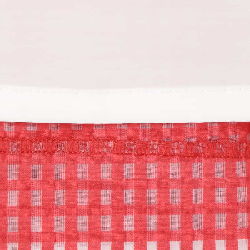 BARNEYS NEW YORK セットアップ ウォッシャブル ギンガムチェック柄ワイドタックパンツ RED