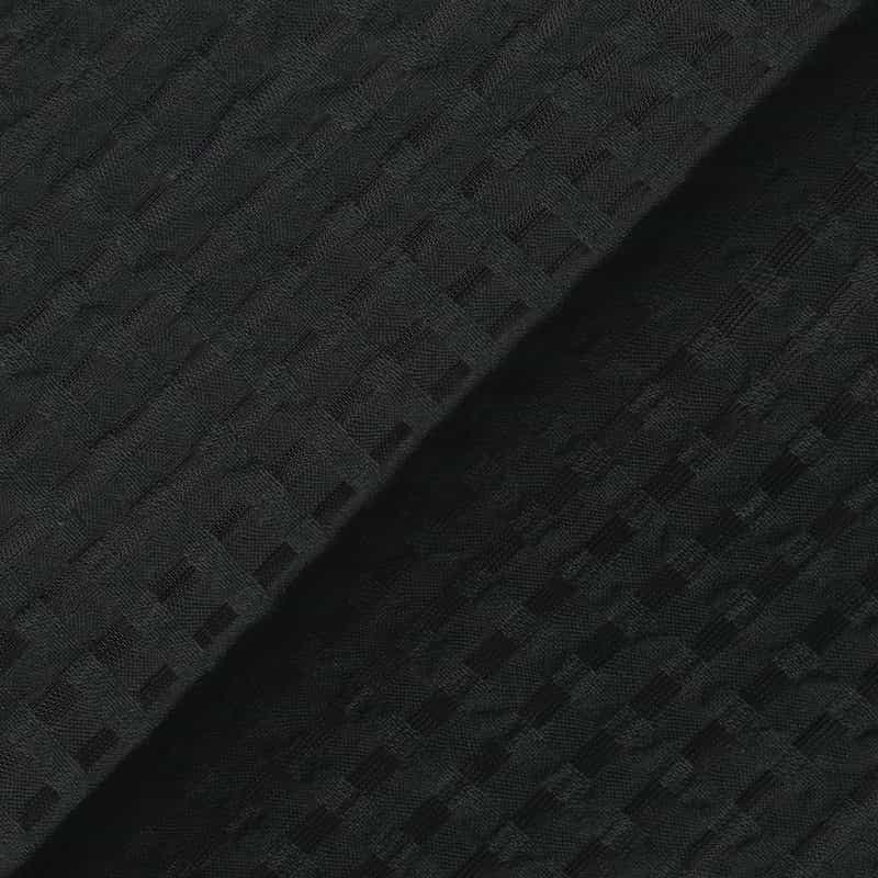 BARNEYS NEW YORK セットアップ ウォッシャブル ギンガムチェック柄ワイドタックパンツ BLACK