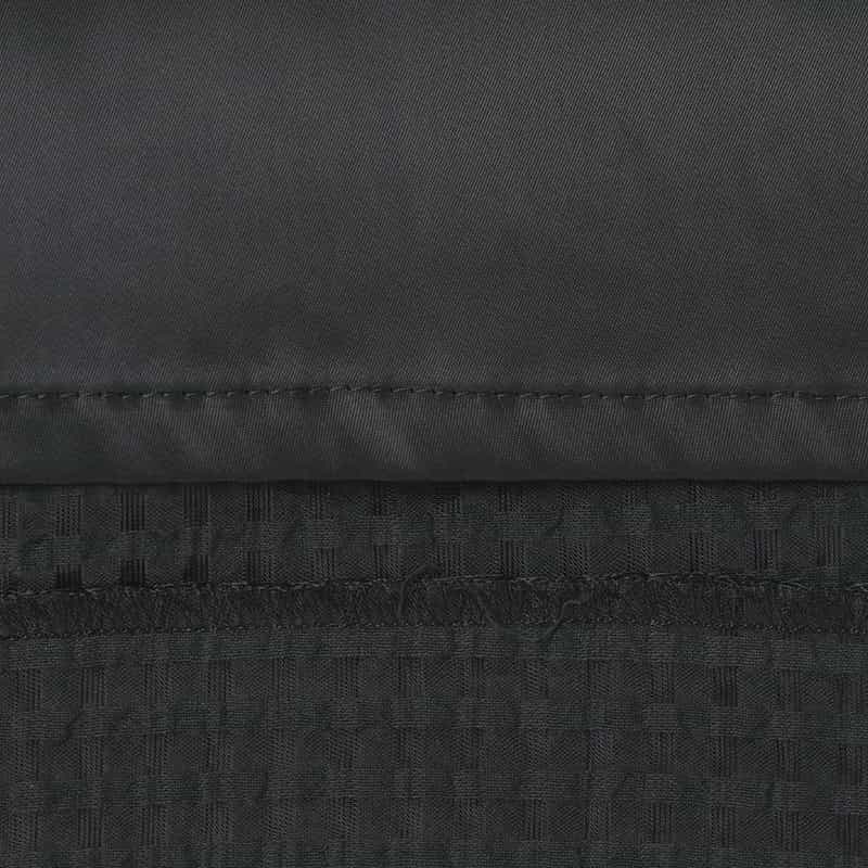 BARNEYS NEW YORK セットアップ ウォッシャブル ギンガムチェック柄ワイドタックパンツ BLACK