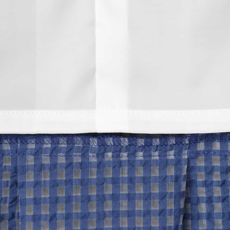 BARNEYS NEW YORK セットアップ ウォッシャブル ギンガムチェック柄ペプラムブラウス BLUE