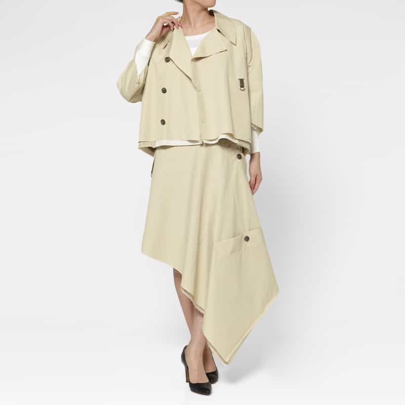 SONIA CARRASCO SONIA CARRASCO ＜ソニア カラスコ＞ クロップド丈トレンチコート BEIGE