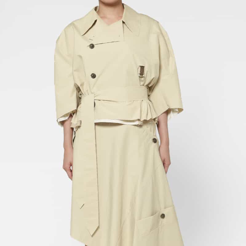 SONIA CARRASCO SONIA CARRASCO ＜ソニア カラスコ＞ クロップド丈トレンチコート BEIGE